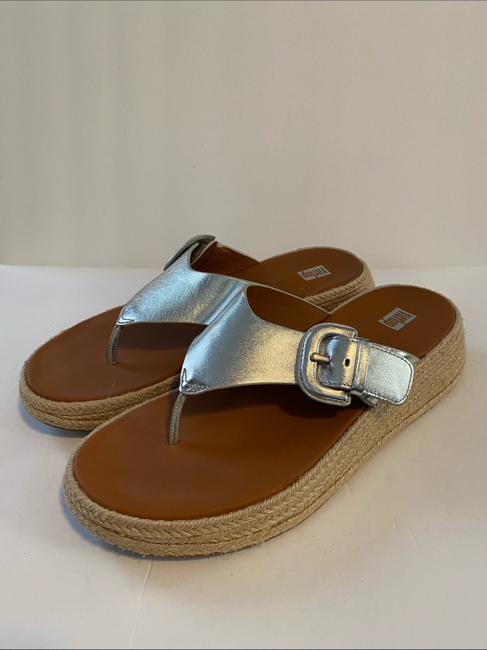 FitFlop Women’s F-Mode Espadrille Leather Flatform Sandals